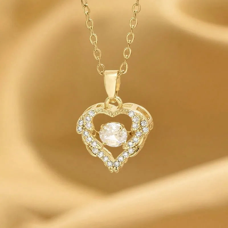 Necklace "Golden Heart"