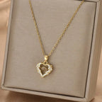 Necklace "Golden Heart"