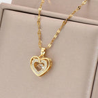 Necklace "Golden Heart"